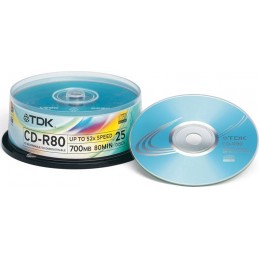 TDK Box 25 CD-R80 min. 52X...